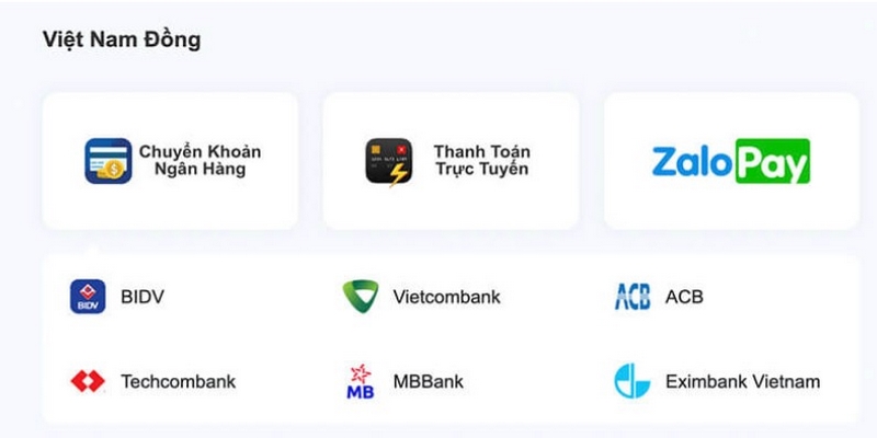 Nhà cái trang bị nhiều phương thức rút thưởng để phục vụ người chơi
